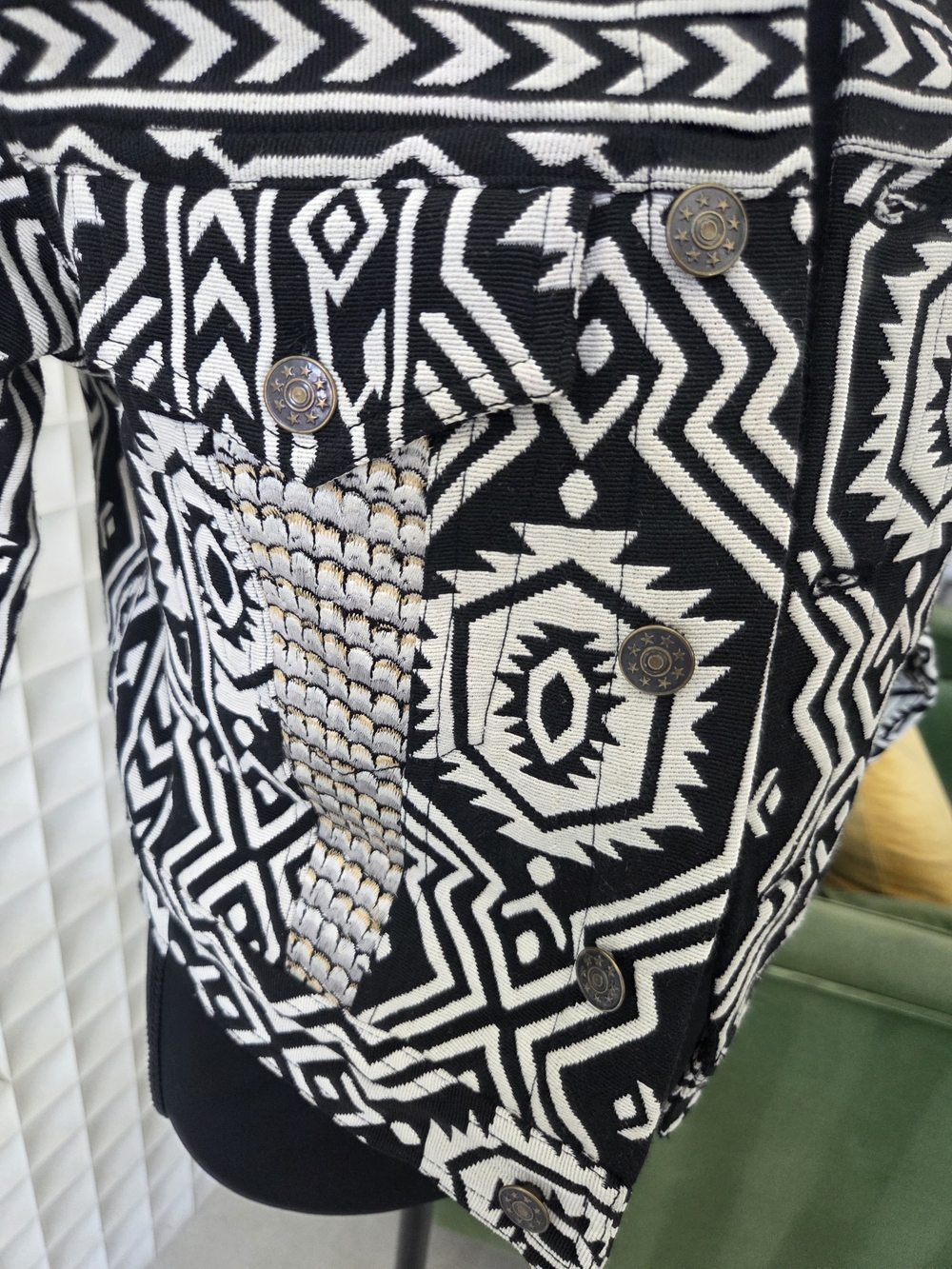 Free People New Romantics Native Whisper Cropped Jacket, Tribal Embroidered - Picture 8 of 11